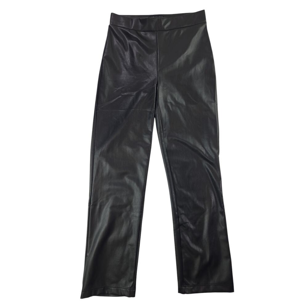Sanctuary | Black, Straight Leg, Faux Leather Pants | Size XS